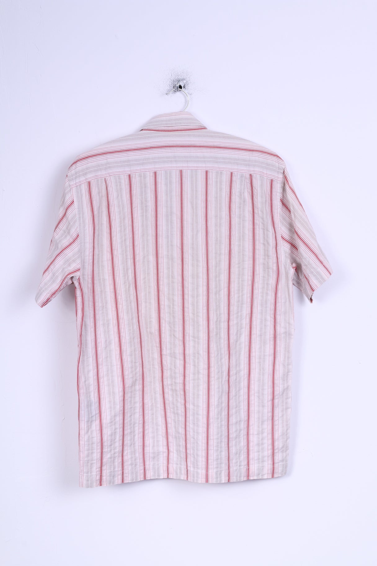 Duck And Cover Mens M Casual Shirt Cotton Multi Striped Short Sleeve