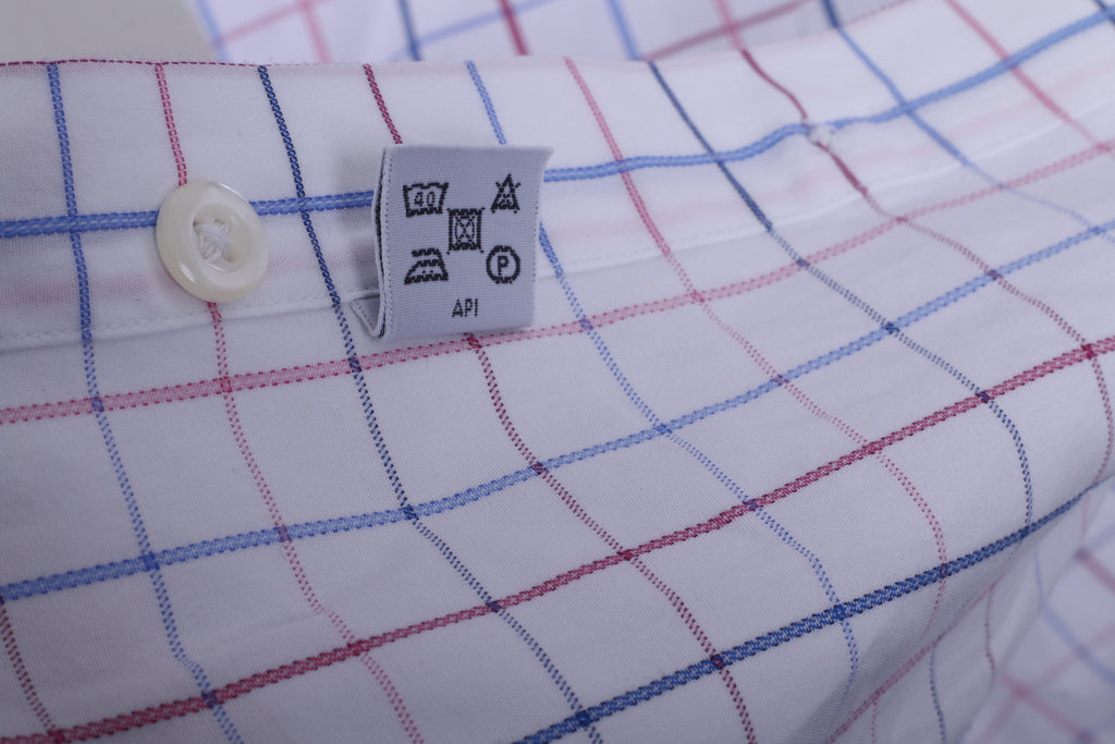 Gemelli bianchi da camicia formale da uomo TMLewin 15,5 34,5 L, vestibilità regolare, a quadri