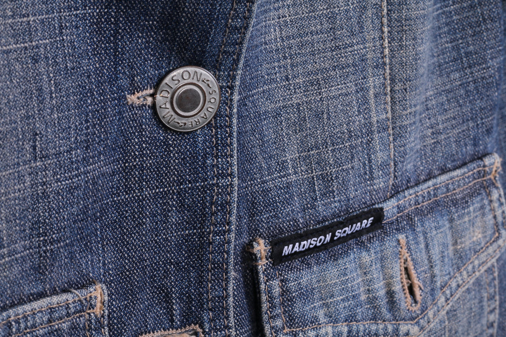 MADISON SQUARE Girls M Jacket Blazer Cotton Single Breasted Denim Jeans