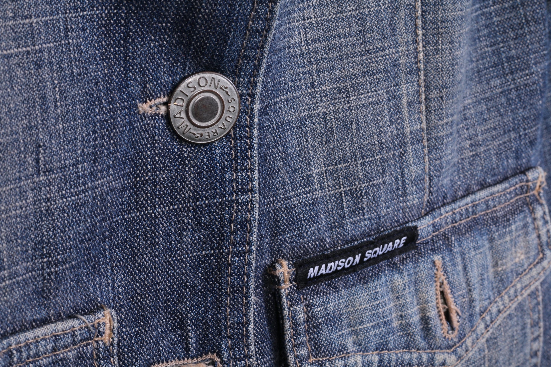 MADISON SQUARE Girls M Jacket Blazer Cotton Single Breasted Denim Jeans