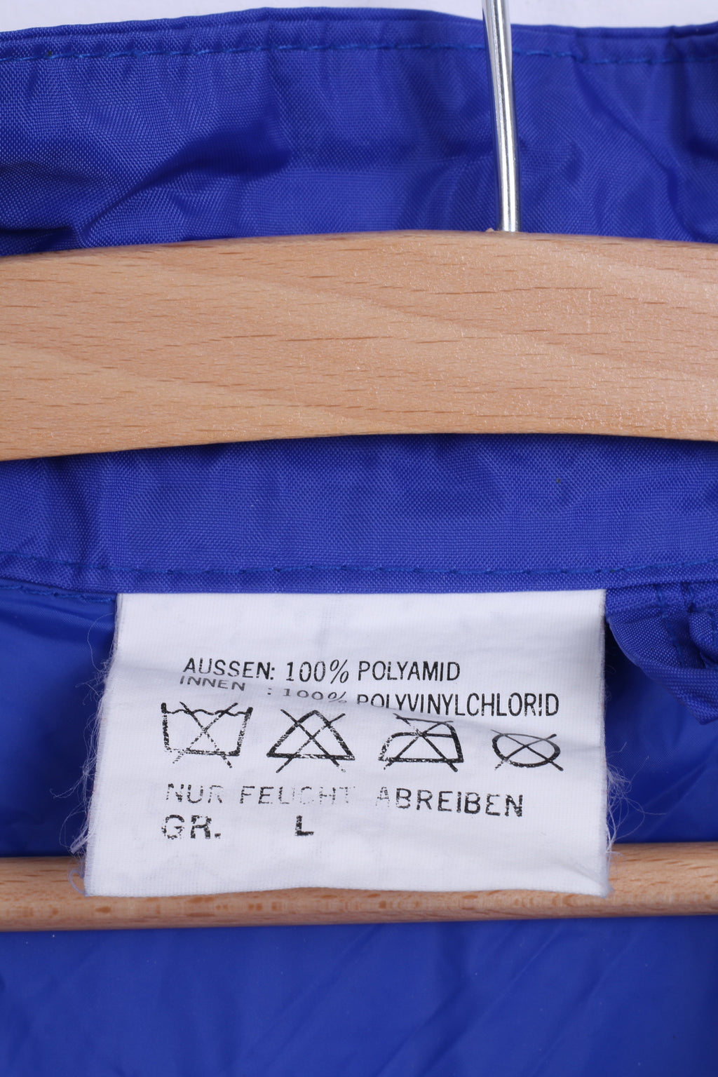 Hedo Veste de pluie L pour homme en nylon bleu imperméable avec capuche cachée et haut léger