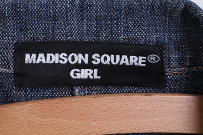 MADISON SQUARE Filles M Veste Blazer Coton Simple Boutonnage Denim Jeans