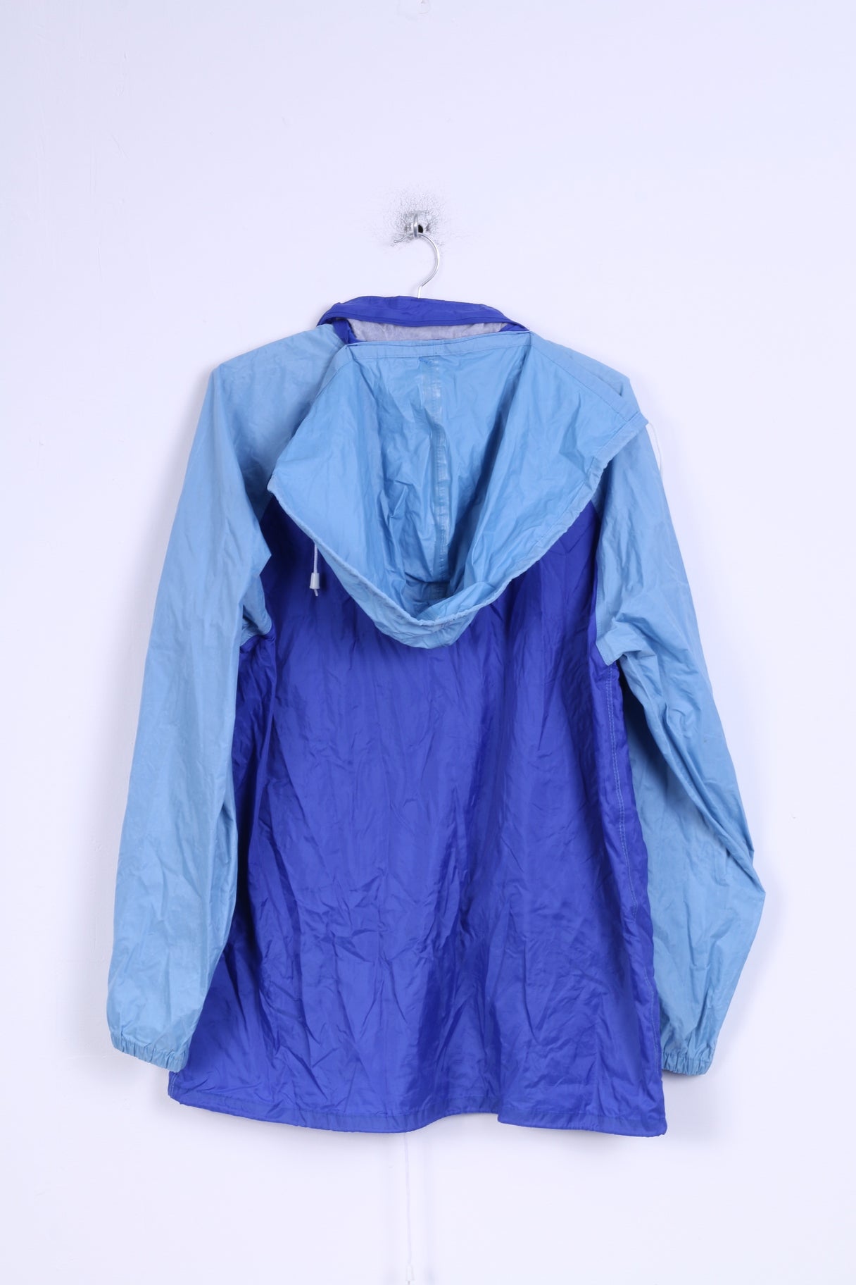 Hedo Veste de pluie L pour homme en nylon bleu imperméable avec capuche cachée et haut léger