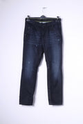 Pantaloni jeans Adidas NEO con cavallo basso da uomo W30 L32 in cotone blu scuro