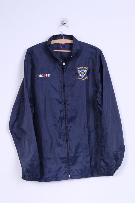 Macron Mens L Jacket Vale of Leven Football Club Navy Lightweight Top