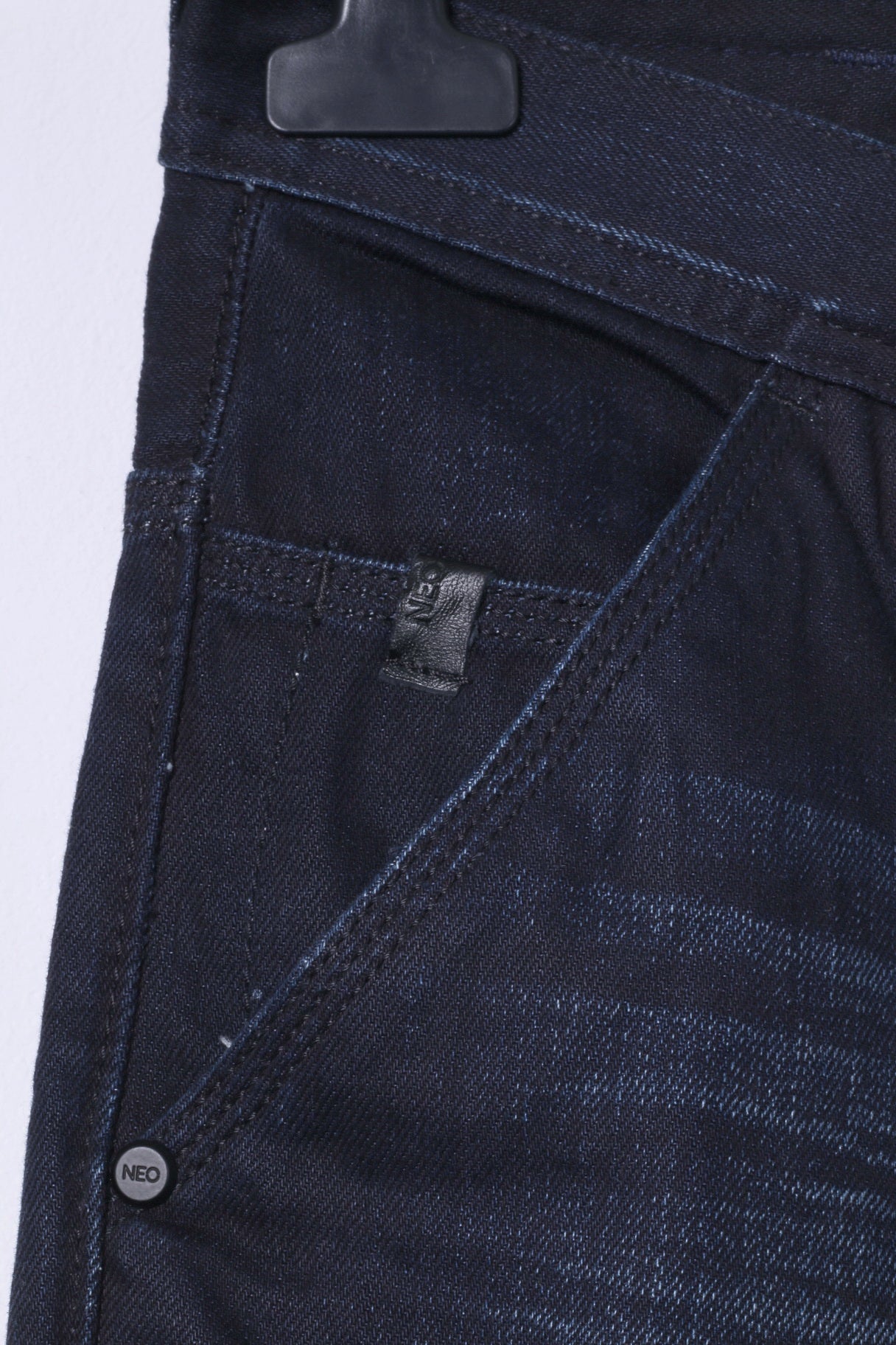 Adidas NEO Drop Crotch Pantalon en jean W30 L32 pour homme Pantalon en coton bleu marine