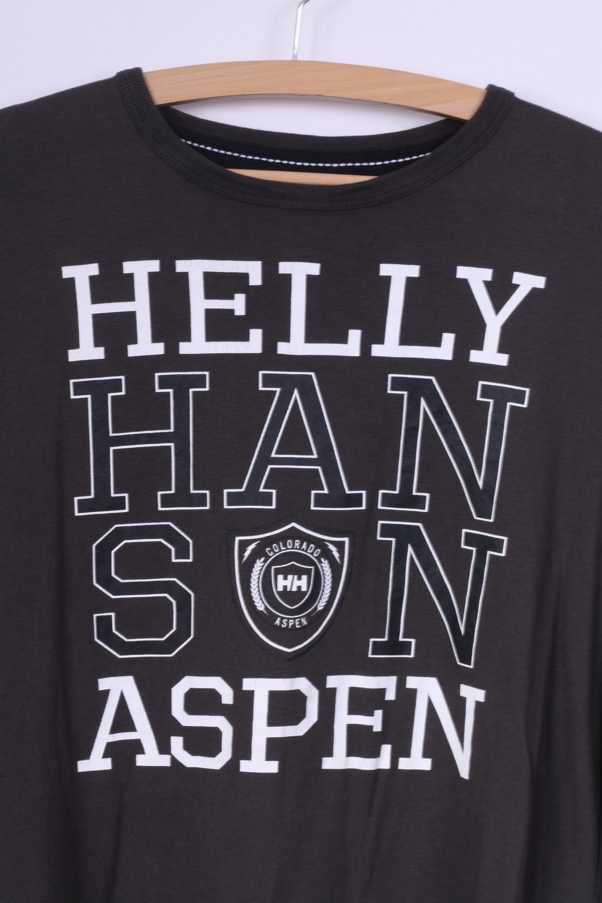 Helly Hansen Womens 16 L Shirt Grey Aspen Crew Neck Cotton Long Sleeve