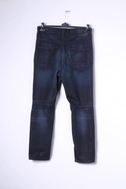 Pantaloni jeans Adidas NEO con cavallo basso da uomo W30 L32 in cotone blu scuro