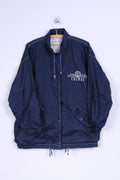 Giacca COSMOS Basic da uomo 38/40 M, parte superiore impermeabile in nylon con cappuccio nascosto blu scuro