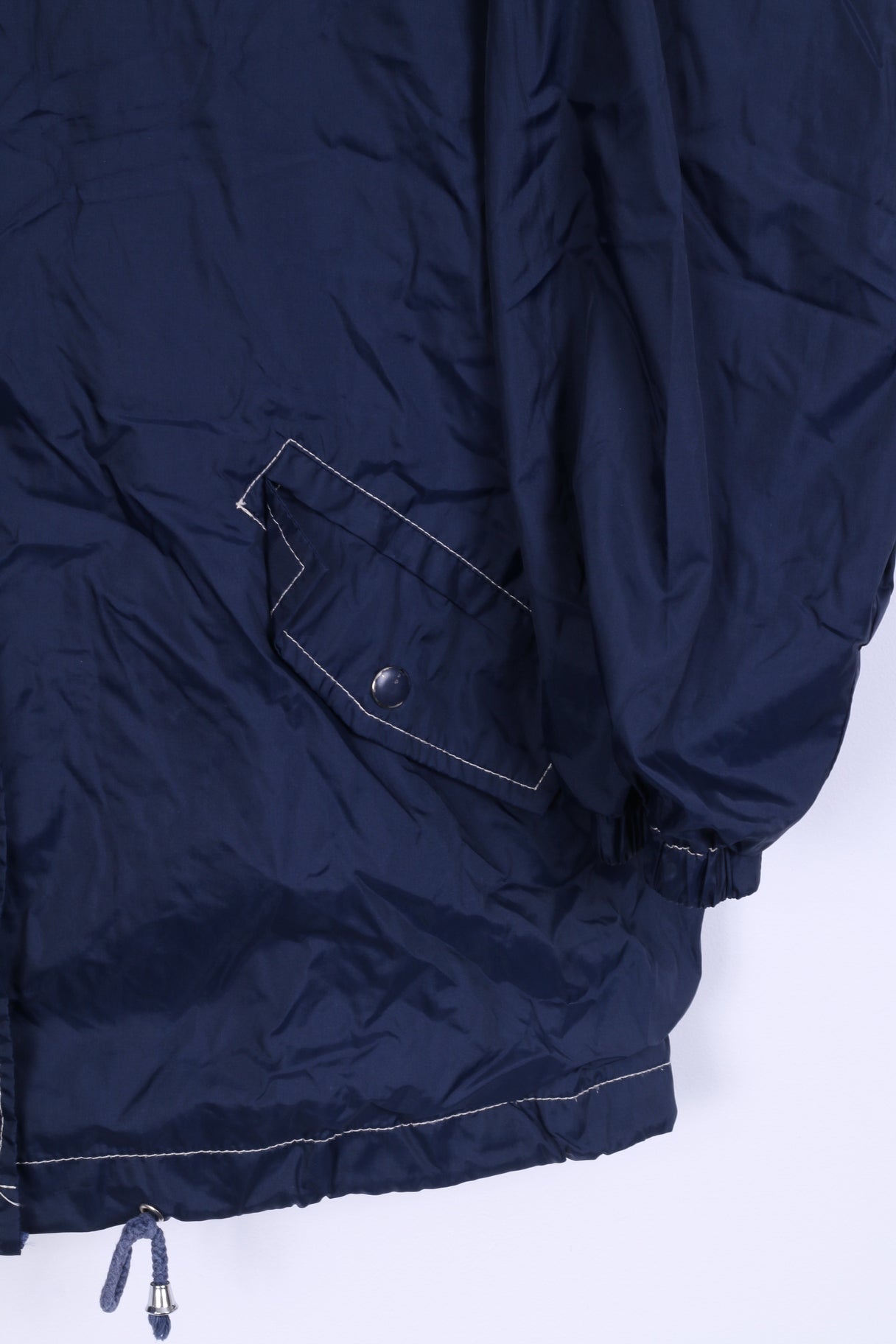 Giacca COSMOS Basic da uomo 38/40 M, parte superiore impermeabile in nylon con cappuccio nascosto blu scuro