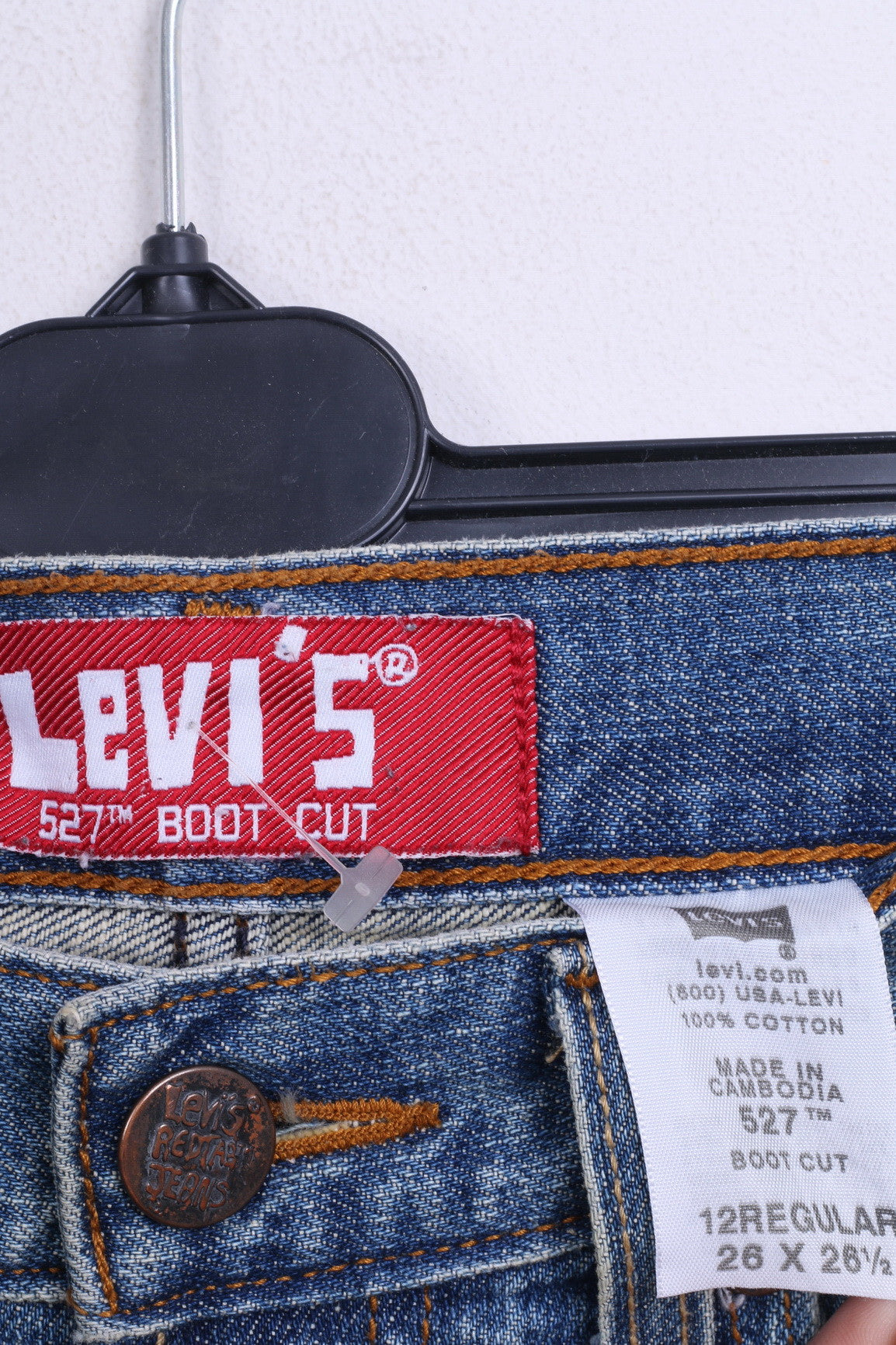 Levis 527 Womens Trousers L26 W26.5 Denim Jeans Cotton Regular Boot Cut - RetrospectClothes