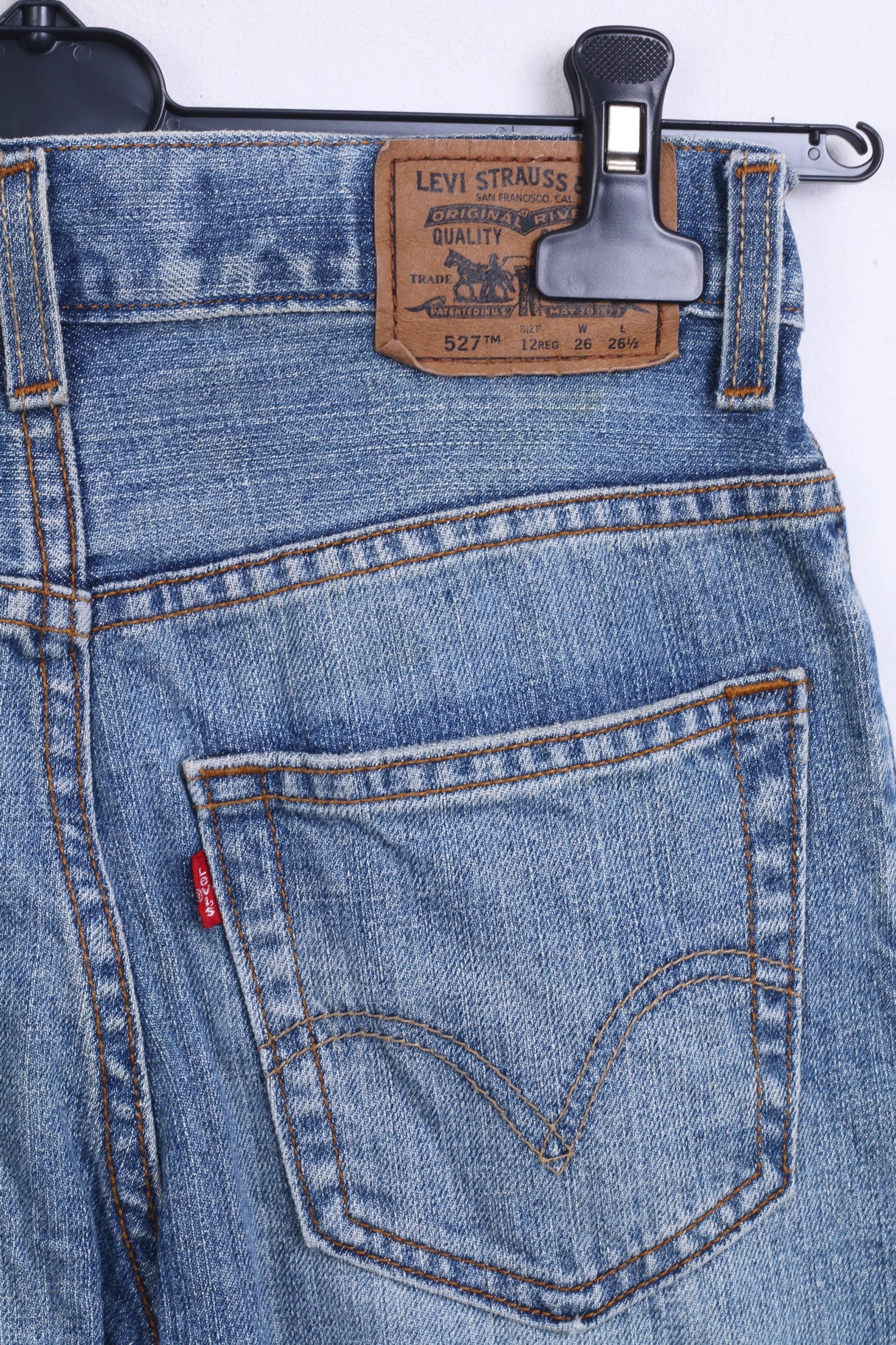 Levis 527 Womens Trousers L26 W26.5 Denim Jeans Cotton Regular Boot Cut - RetrospectClothes