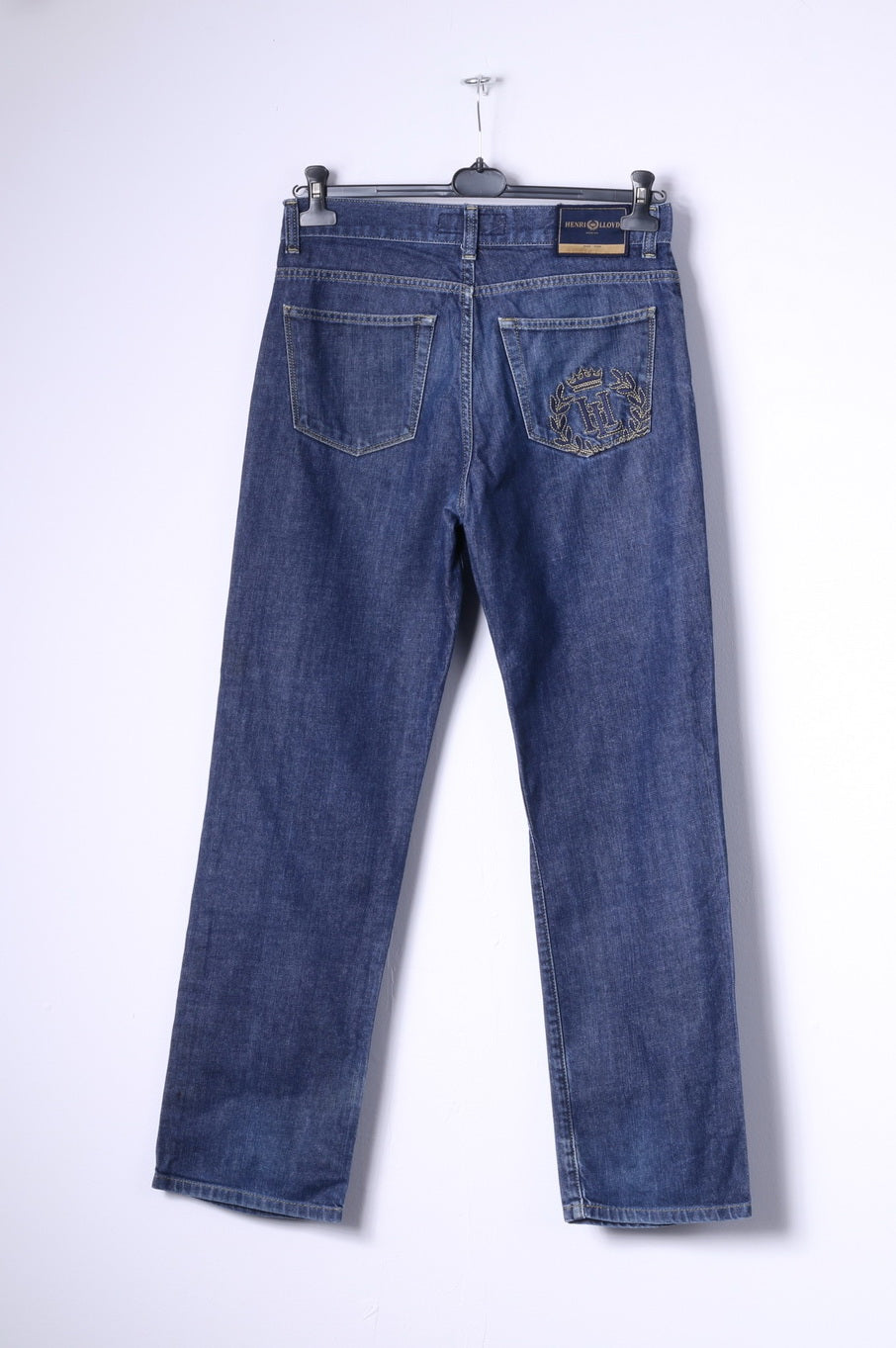 farvning Victor trofast Henri Lloyd Mens 32 Jeans Trousers Navy Cotton Classic Straight Leg De –  RetrospectClothes
