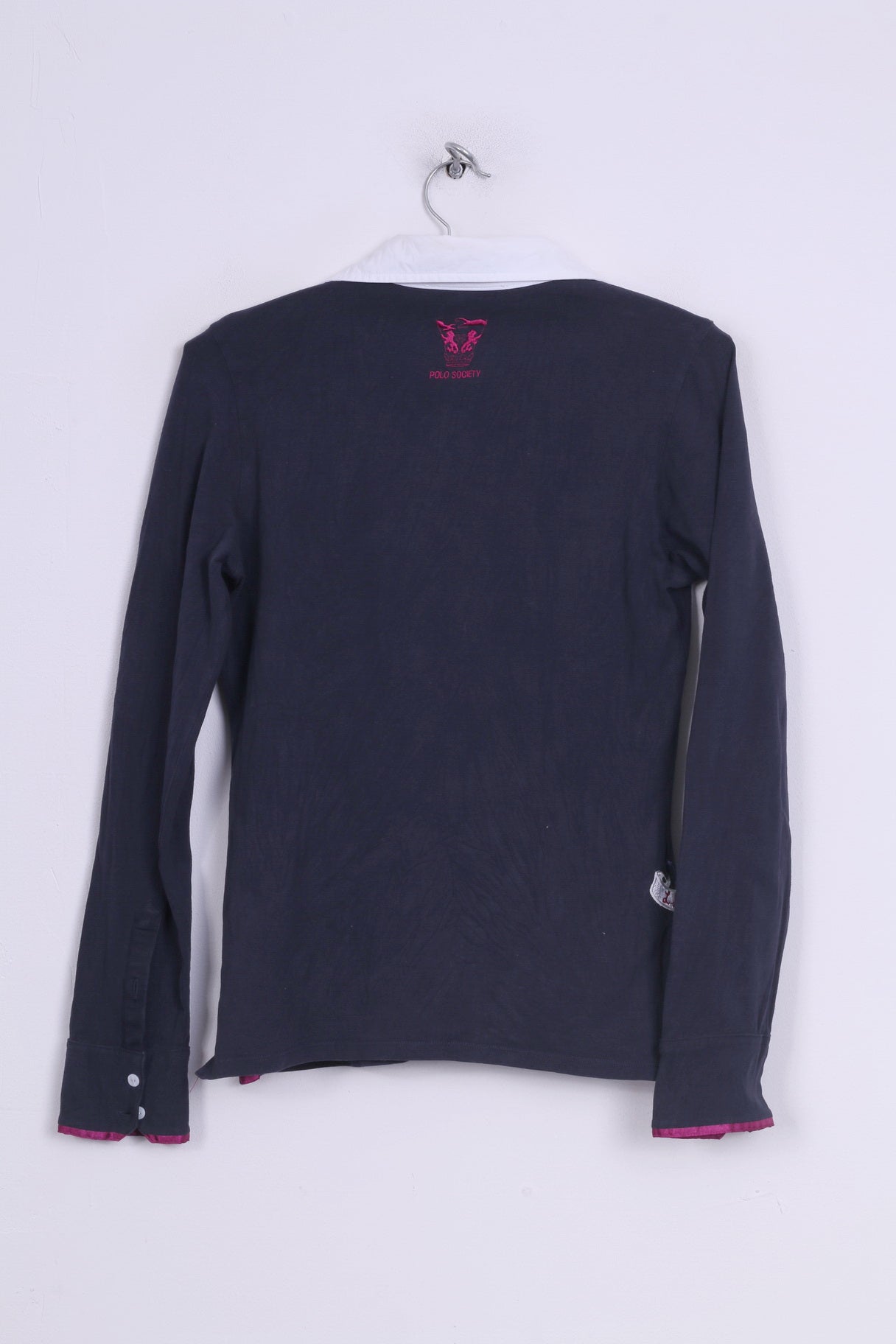 La Martina Polo M Femme Manches Longues Coton Navy Society Col Blanc 