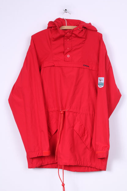 Cifone Mens M Parka Red Jacket Kangaroo Pocket Hooded