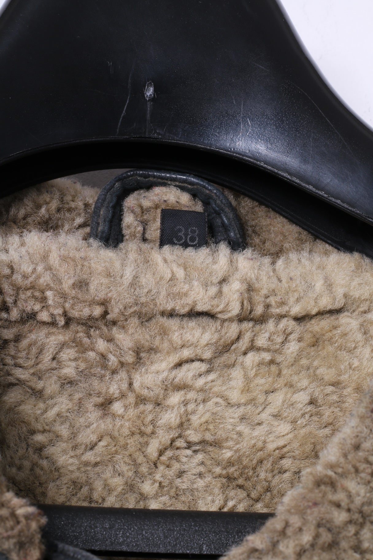 MADDOX Femme 38 M Veste Vert Foncé Vintage Boutonné Cuir Manteau Chaud