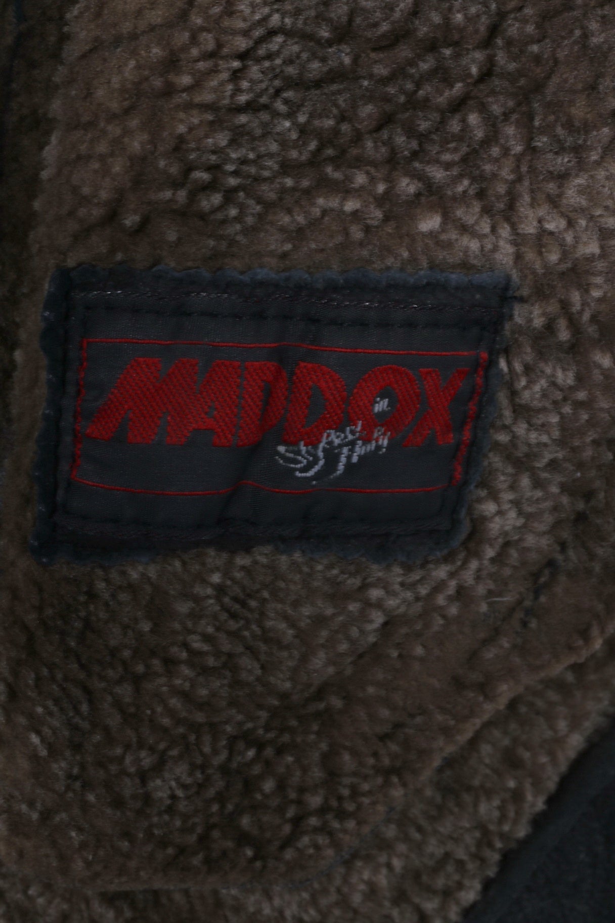 MADDOX Femme 38 M Veste Vert Foncé Vintage Boutonné Cuir Manteau Chaud