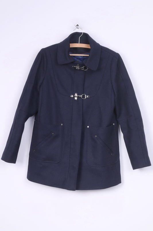 Kookai Womens 40 M Jacket Wool Navy Full Zipper
