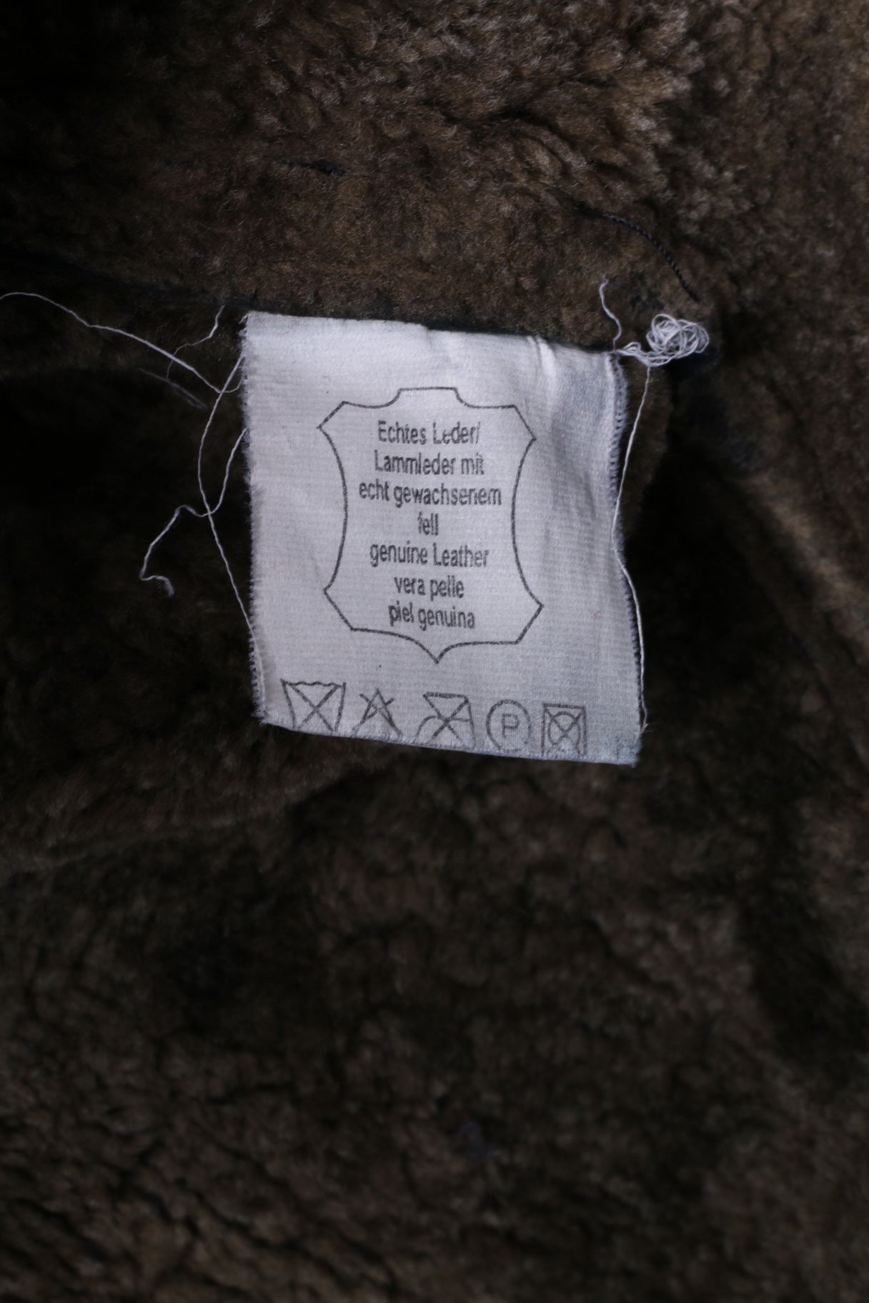 MADDOX Femme 38 M Veste Vert Foncé Vintage Boutonné Cuir Manteau Chaud