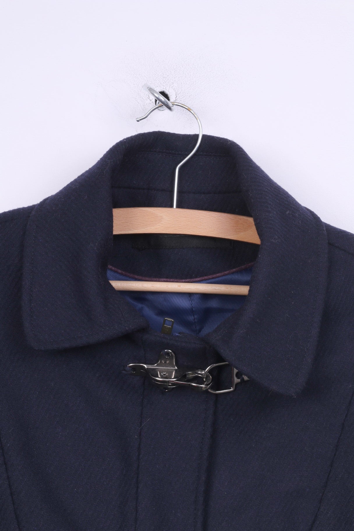 Kookai Veste Femme 40 M Laine Marine Fermeture Éclair Complète