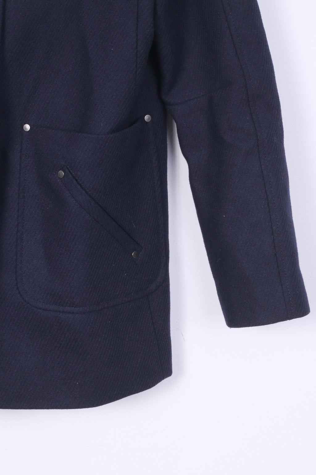 Kookai Veste Femme 40 M Laine Marine Fermeture Éclair Complète