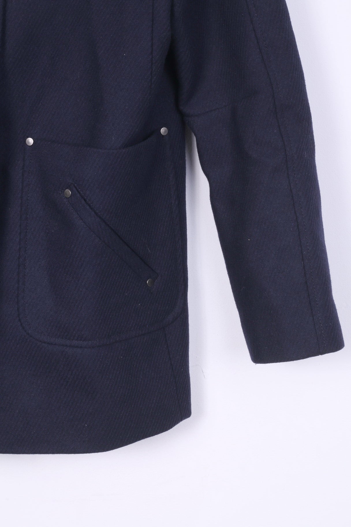 Kookai Veste Femme 40 M Laine Marine Fermeture Éclair Complète