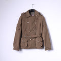 Giacca Marlboro Classics da donna 44 S/M Top con cintura doppiopetto imbottito in cotone verde