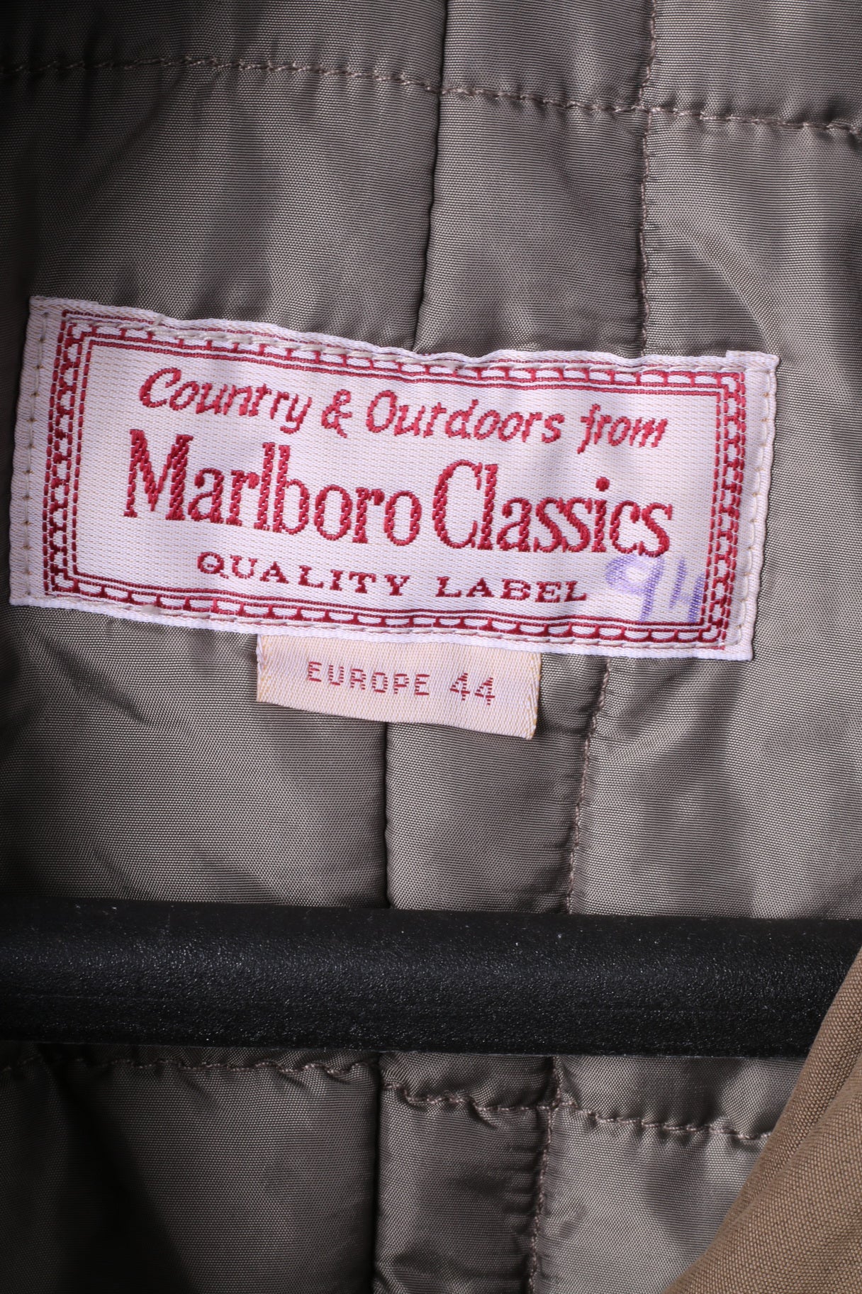 Marlboro Classics Women 44 S/M Jacket Green Cotton Padded Double Breasted Belted Top