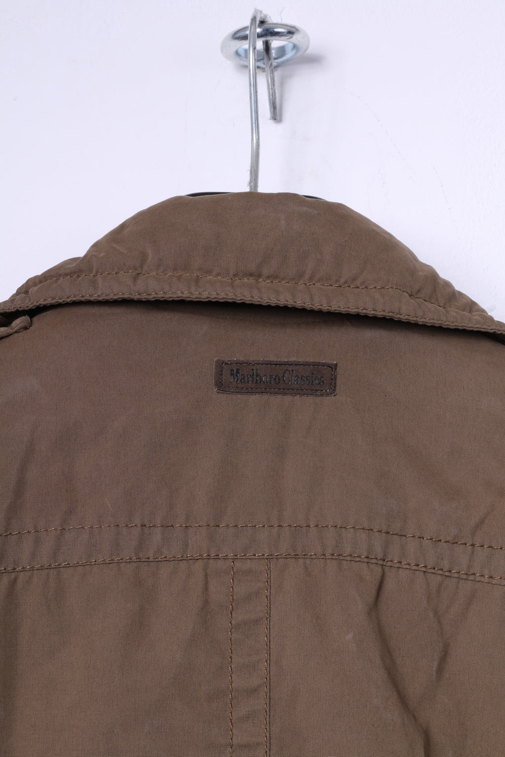 Marlboro Classics Women 44 S/M Jacket Green Cotton Padded Double Breasted Belted Top