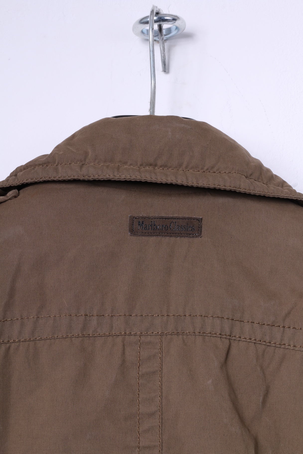 Marlboro Classics Women 44 S/M Jacket Green Cotton Padded Double Breasted Belted Top