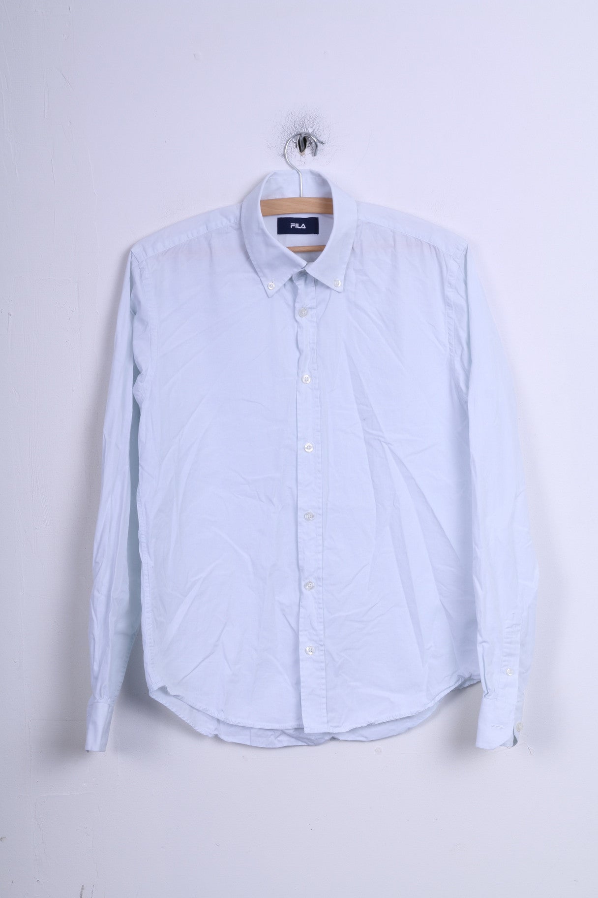 FILA Camicia casual da uomo M a maniche lunghe con colletto button down