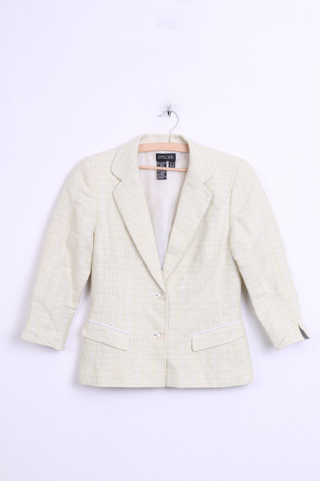 Episode Womens 8 M Set Blazer and Dress Light Green Wool - RetrospectClothes