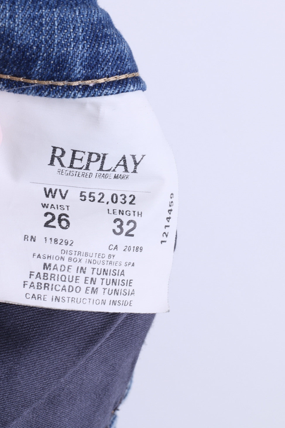 Replay Womens Trousers W26 L32 Denim Jeans Cotton Blue - RetrospectClothes