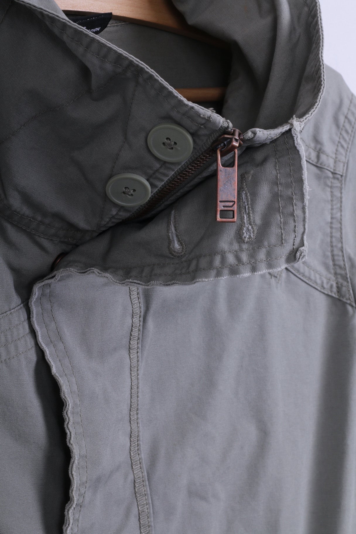 DIESEL Giacca da donna L in cotone grigio collo alto