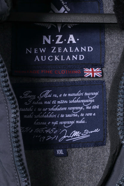 Auckland Nouvelle-Zélande Veste XXL pour homme Bleu marine Doublure amovible rembourrée Capuche cachée