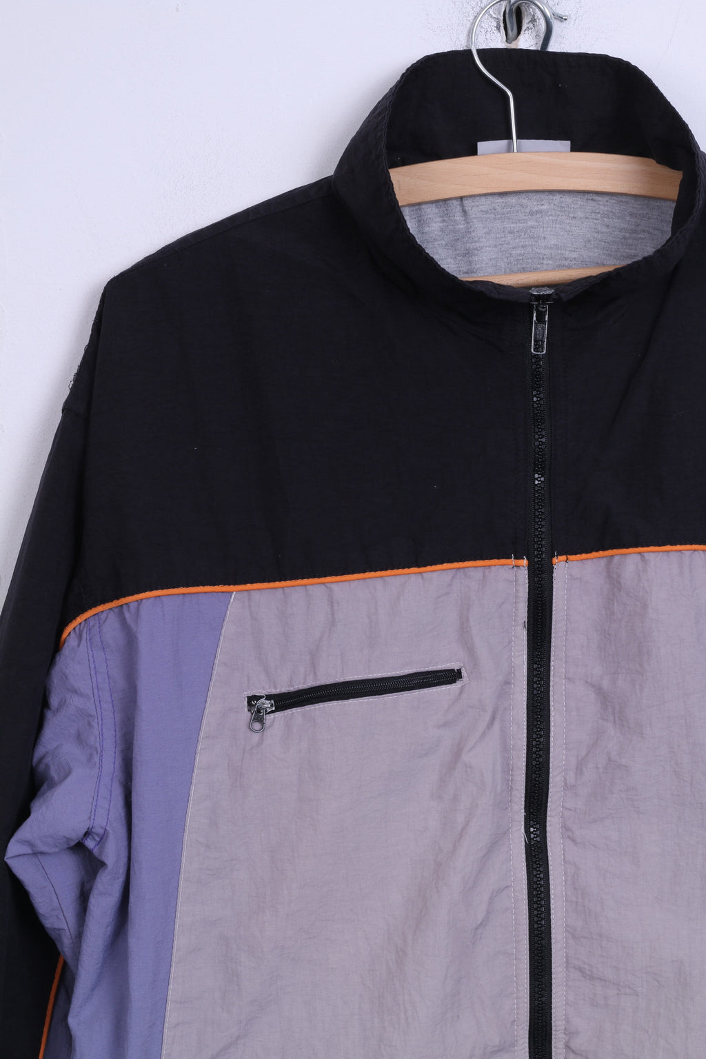 TOP LINE Womens S Track Top Jacket Nylon Retro Sweatshirt Grey Jacket