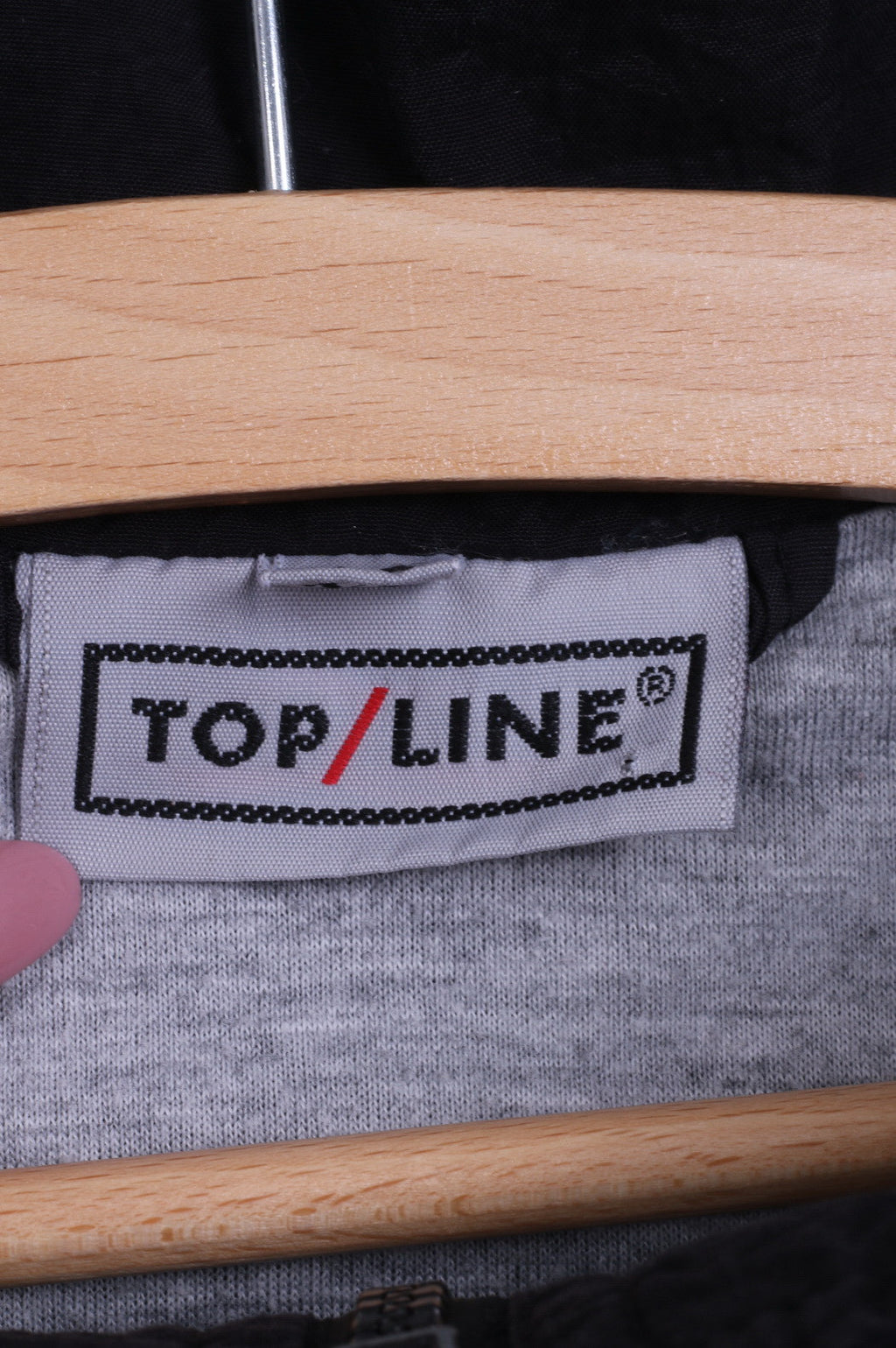 TOP LINE Womens S Track Top Jacket Nylon Retro Sweatshirt Grey Jacket