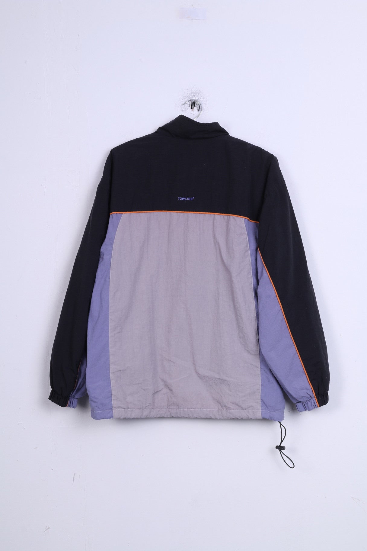 TOP LINE Womens S Track Top Jacket Nylon Retro Sweatshirt Grey Jacket