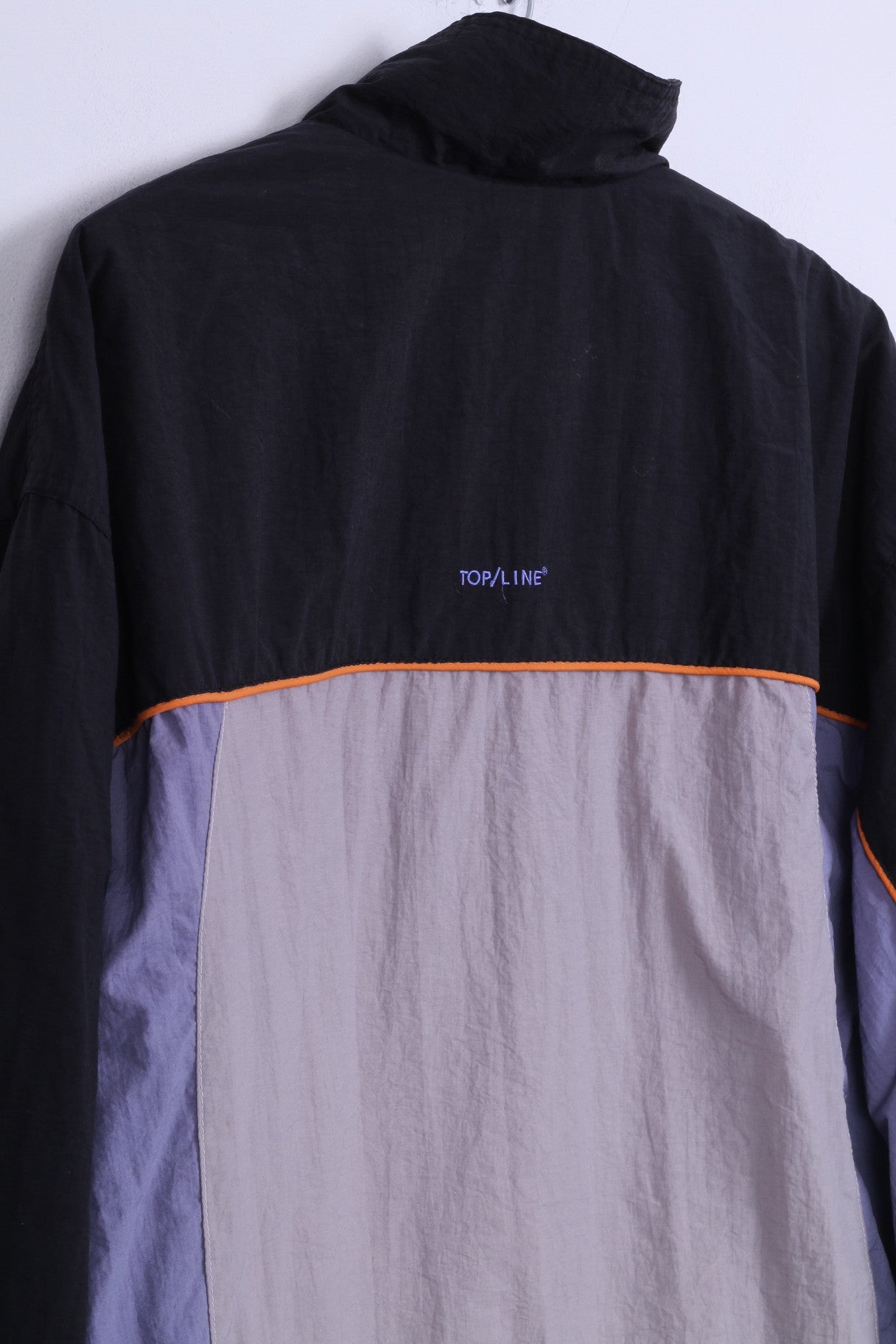 TOP LINE Womens S Track Top Jacket Nylon Retro Sweatshirt Grey Jacket