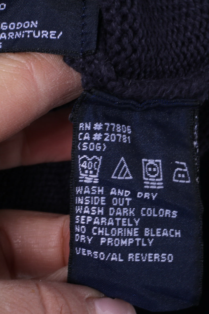 Tommy Hilfiger Mens S Jumper Navy 100% Cotton V Neck Knitwear Top