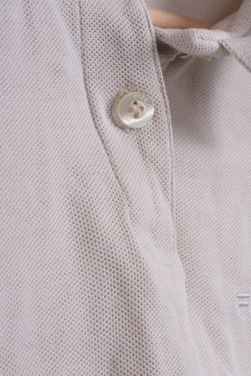 Fila Womens XS/S Polo Shirt Sport Beige Training Cotton Top - RetrospectClothes