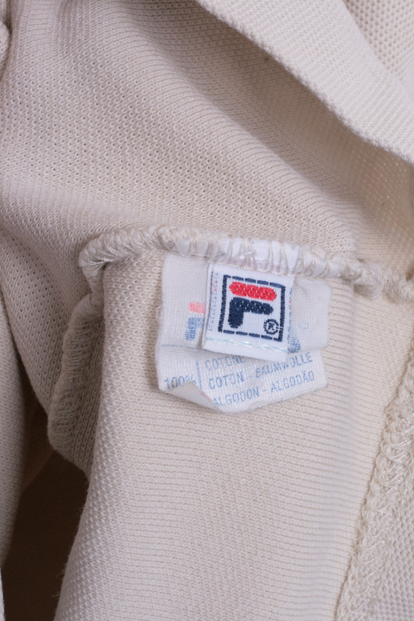 Fila Womens XS/S Polo Shirt Sport Beige Training Cotton Top - RetrospectClothes