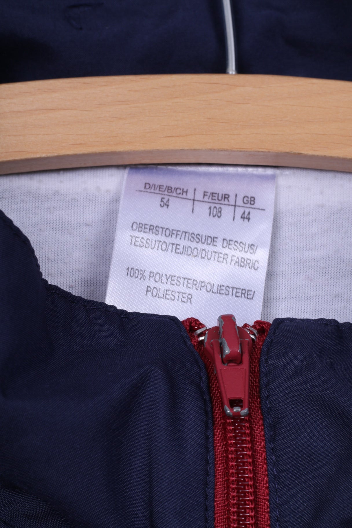 Nouvelle Image Hommes 54 XL Veste Marine Vintage Zip Up Sous-Vêtements De Sport Haut Rétro 