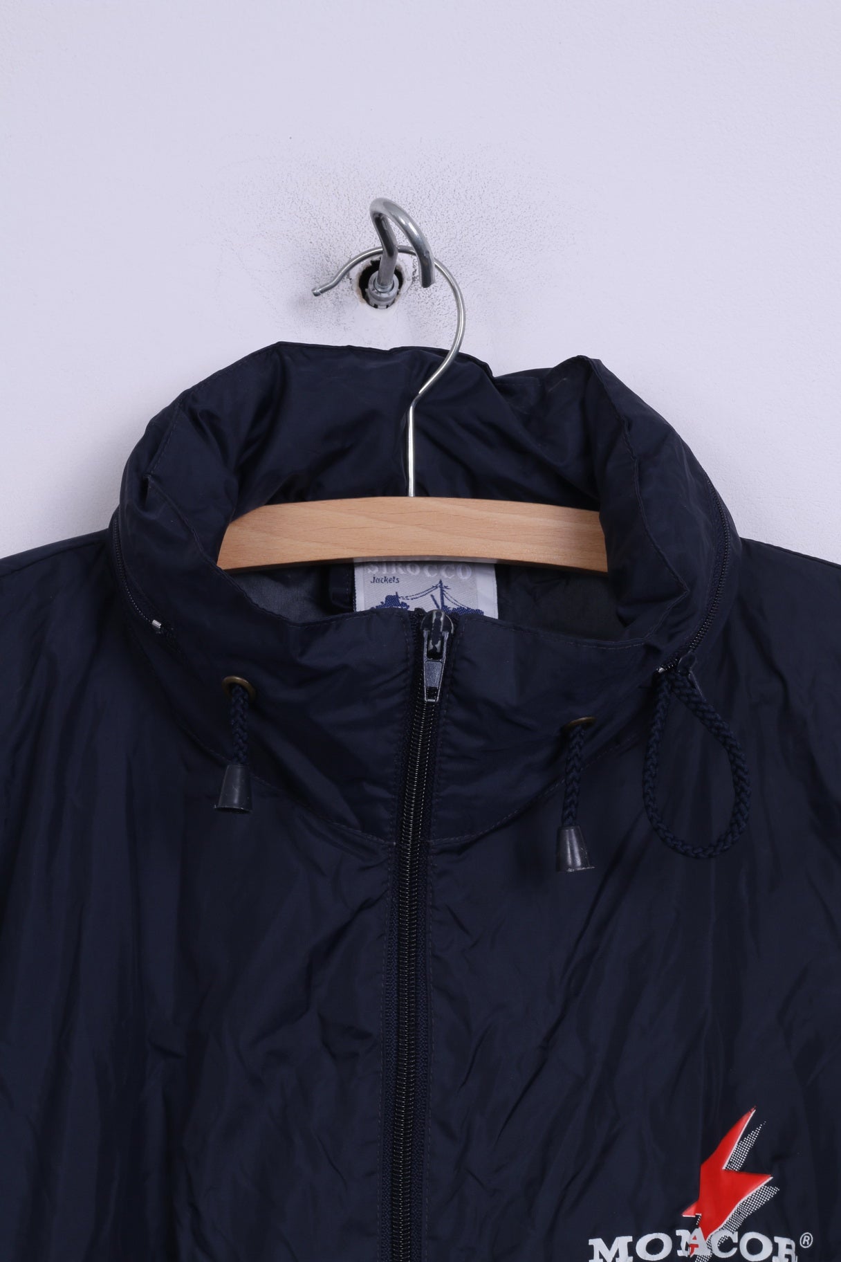 Sirocco Monacor Stage Line Mens 2XL Jacket Lightweight Nylon Waterproof Full Zipper Hidded Hooded