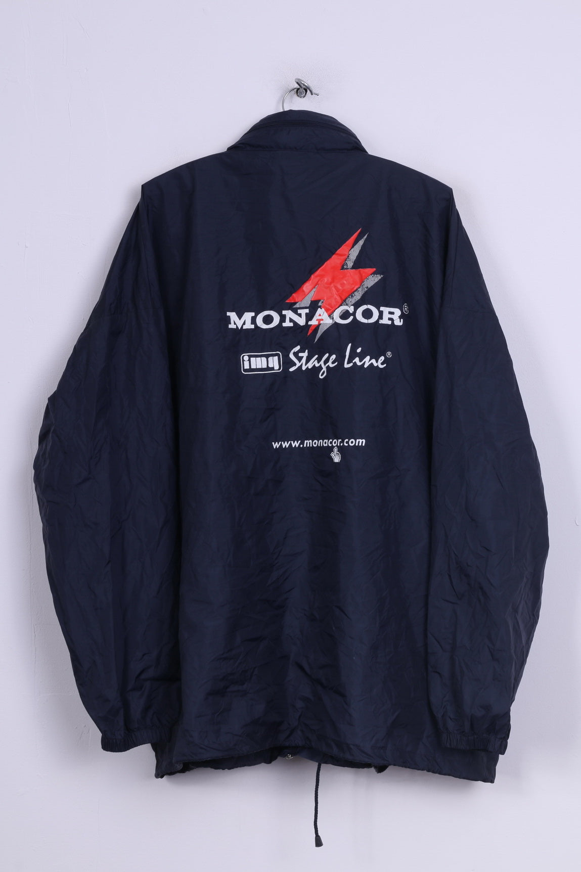 Sirocco Monacor Stage Line Mens 2XL Jacket Lightweight Nylon Waterproof Full Zipper Hidded Hooded