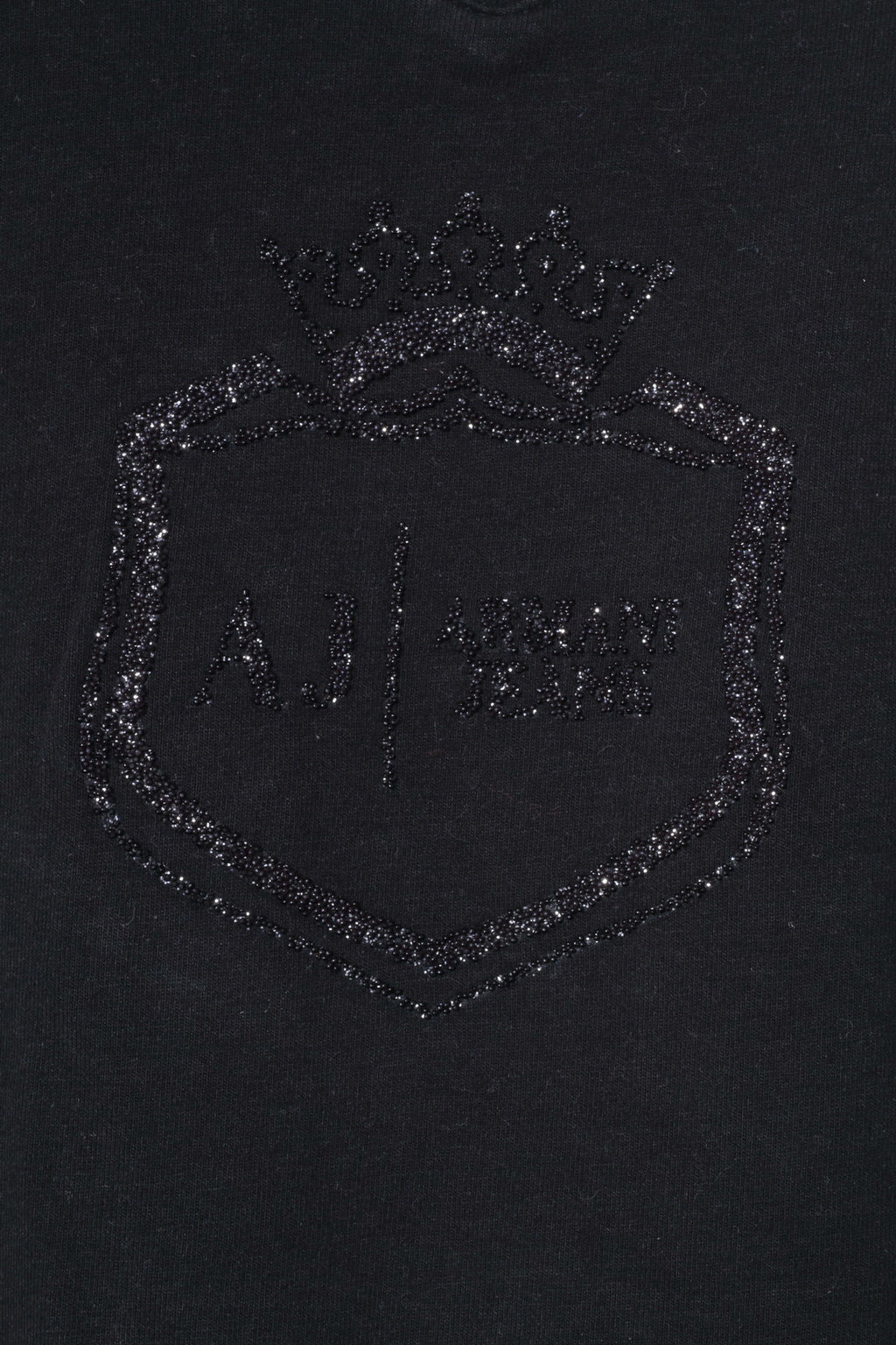 Armani Jeans Women 12 8 S Long Sleeved Shirt Black Cotton Stretch Logo Top