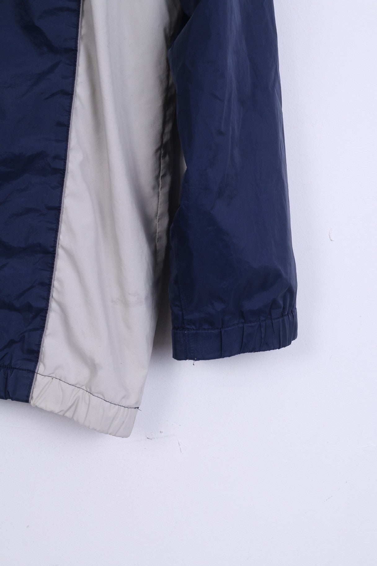 Giacca Nike da ragazzo, 14-16 anni, pullover leggero, nylon blu, atletica, collo con zip, allenamento