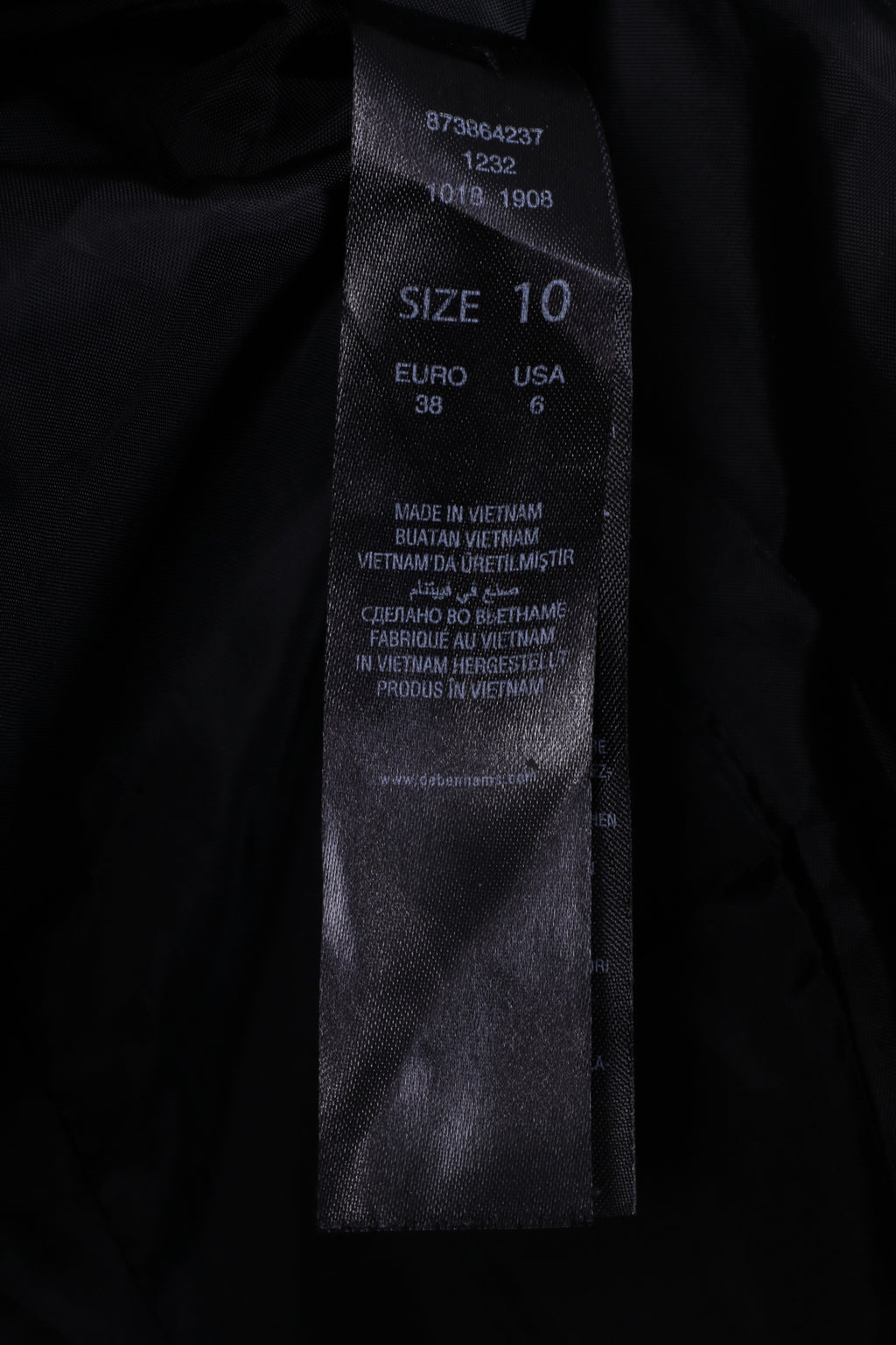 Collezione Petite Debenhams Cappotto da donna 10 S Spalline nere con cerniera intera in cotone 