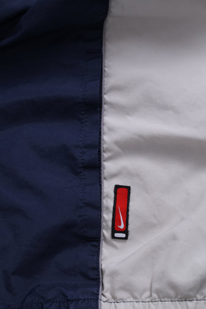 Nike Veste d'entraînement légère en nylon bleu avec col zippé pour garçon 14-16 ans