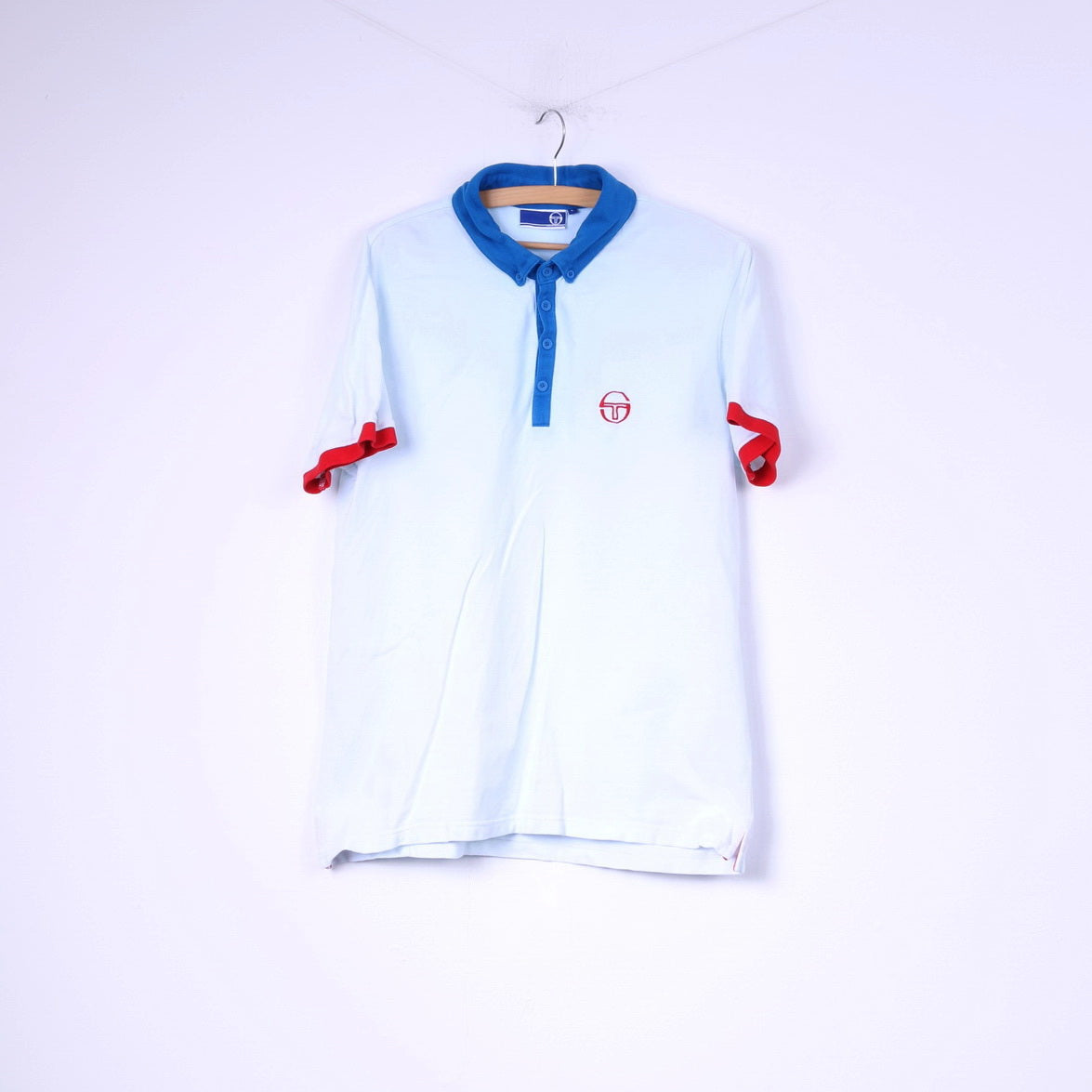 Polo da uomo Sergio Tacchini L azzurra a maniche corte con colletto button down 